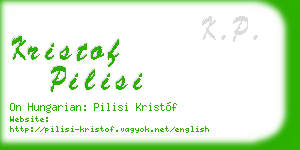 kristof pilisi business card