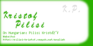 kristof pilisi business card